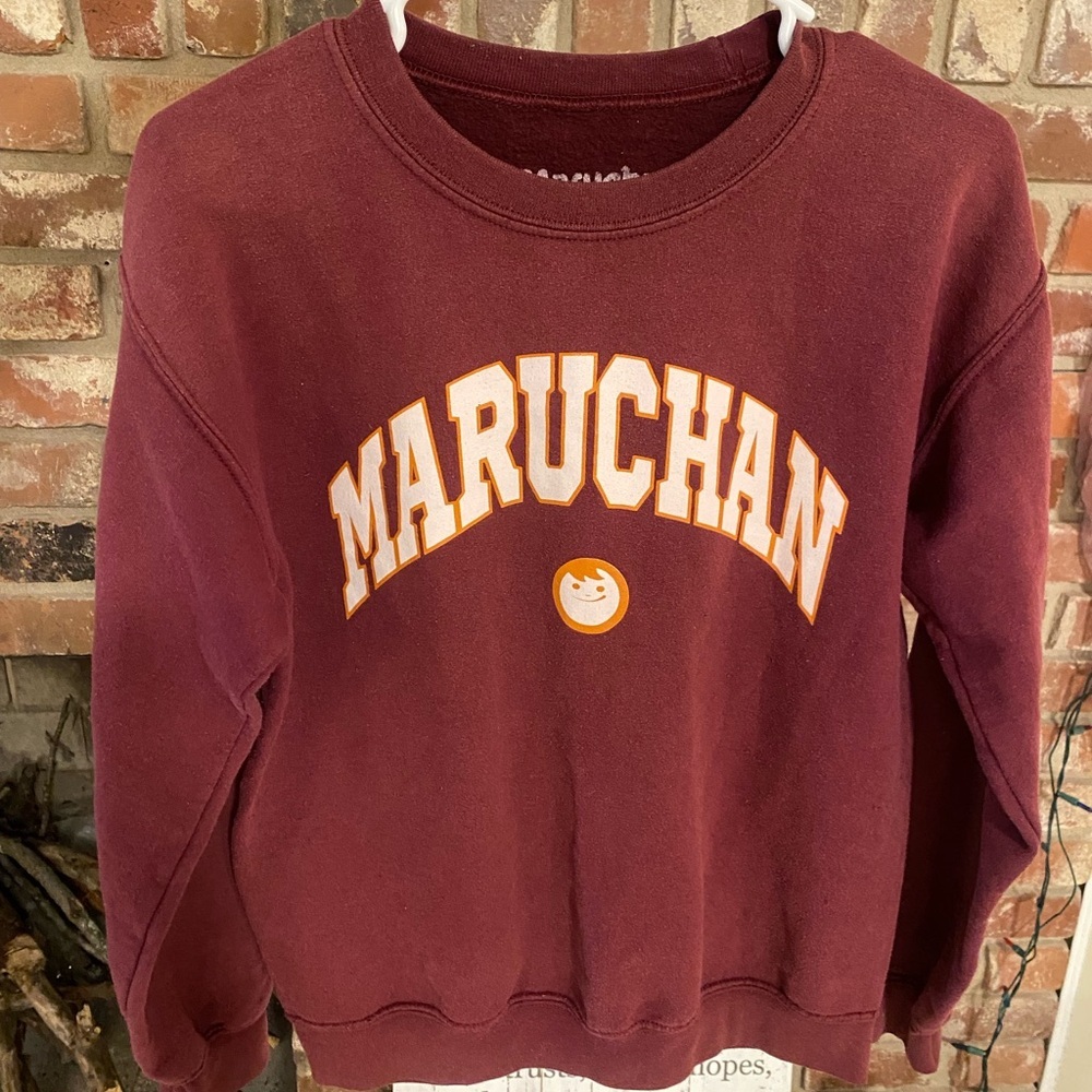 Maruchan Collegiate maroon crewneck sweatshirt
